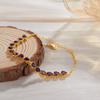 Earrings S925 Sterling Silver Inlaid Natural Colored Treasure Tourmaline Bracelet Women'S Heart-Shaped Love High-End Bracelet.