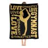 Love Gymnastics Fleece Throw Home Decor Soft Cozy Blanket Bed Couch Sofa for Girls Boys Teens Blanket 50"X40"