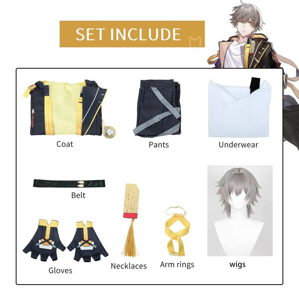 Trailblazer Cosplay Costume Honkai Star Rail Carnival Uniform Wig Anime Halloween Costumes Men Game Character Outfits