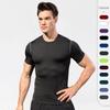Men's Quick-Dry Elastic Training T-Shirt - Short Sleeve Sportswear 1003