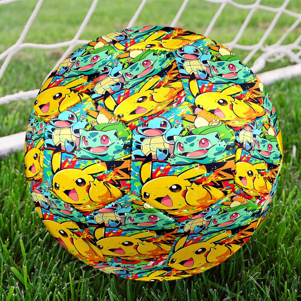 Pokemon Print Size 5 Soccer Ball, Standard Match Football for Sports Game and Team Practice, Ideal Gift for Soccer Fans