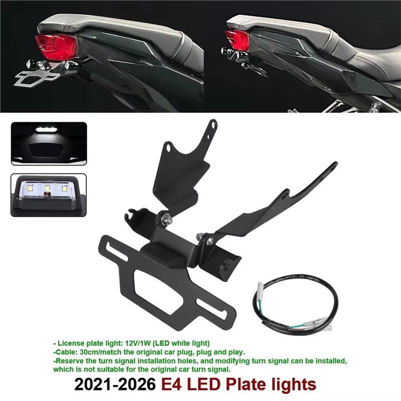 NEW-Motorcycle License Plate Holder LED Light For Honda CB650R CBR650R 19-26 Fender Eliminator Tail Frame