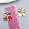 Red Cherry & Apple Fruit Pendant for DIY Jewelry: Bracelets, Earrings, Keychains