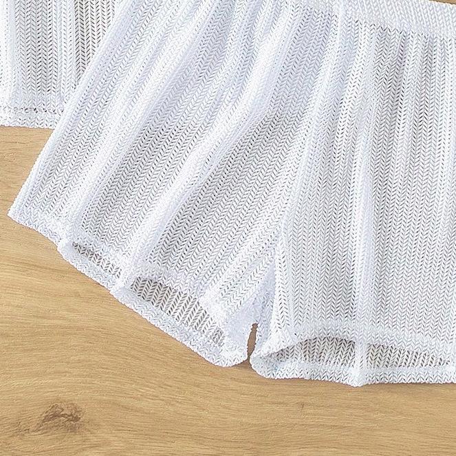 2024 Femei European & American Uscare Rapidă Culoare Solidă Acoperire Bikini cu Boxeri Scurți Despicați