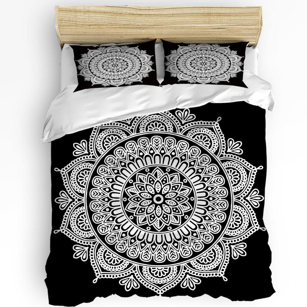 Mandala Flowers Bohemia Duvet Cover Bed Bedding Set For Double Home Textile Quilt Cover Pillowcases Bedroom Bedding Set No Sheet