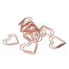100Pcs Electroplated Metal Paperclips Heart Shaped Gold Paper Clips Office Clips  Scrapbook Making