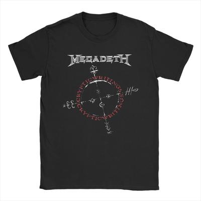 Band Megadeths 90s T-Shirt for Men Novelty 100% Cotton Tees Crewneck Short Sleeve T Shirt Summer Tops