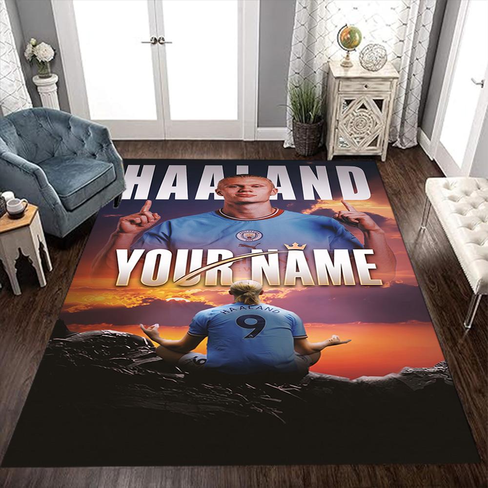 Haaland (95) Personalized Name Area Rug Perfect for Kitchen Dormitory Playrooms Bedrooms Anti-slip Rug Decorate Offices Spiritual Gift