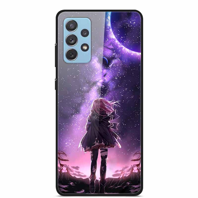 For Samsung A52 5G 4G Cases A52s 5G Tempered Glass Hard Back Cases For Samsung Galaxy A52 5G Phone Covers Funda A 52s 2022 A528B