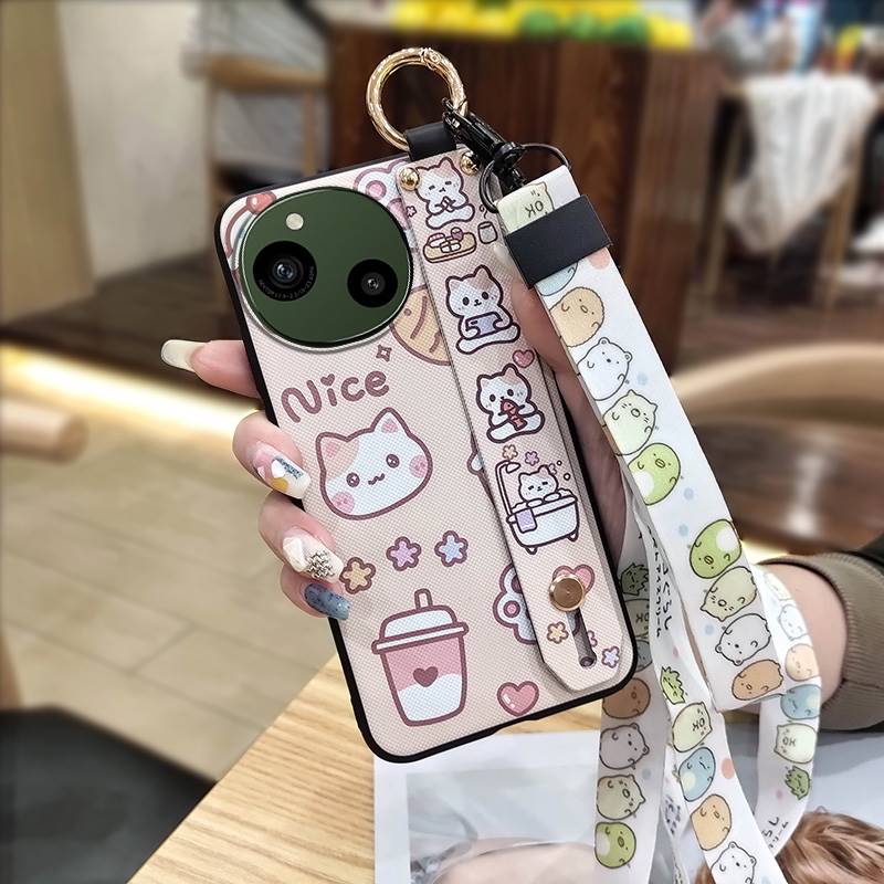 Shockproof Soft Case Phone Case For Sharp Aquos R9/SH-51E Cute Anti-dust Kickstand Waterproof Anti-knock Protective Ring