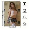 Vackse Blonde Bikini Metal Wall Sign 8x12 Inch, Pre-Drilled Tin Poster for Home Kitchen Bar Decor