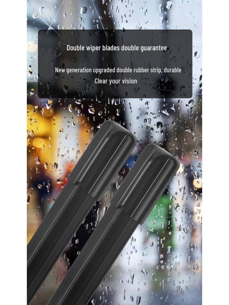 2019 Geometry A Double-Layer Rubber Wiper Blades: 21" Original & 22" PRO Silent Boneless Brush Strips