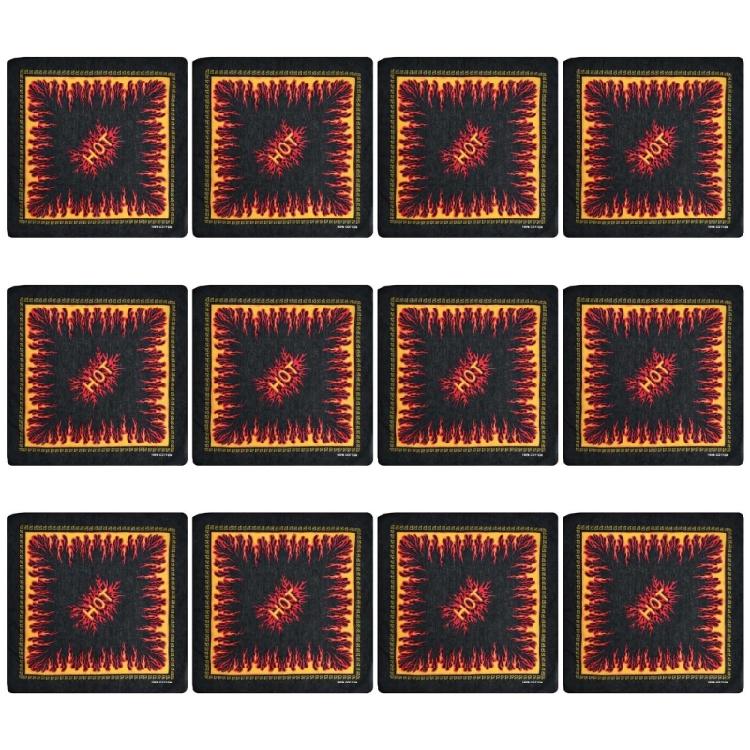 12 pcs Running Dancing Head Scarf Hiphop Hair Scarf Beautiful Pattern Square Decorative Scarf Costume Accessories