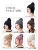 Knit Loose Faux Fur Pompom Heather Plus Knit Cold Weather Free Size Gray Loo&c Women's Hat, Fit, Earmuffs, Knit, Size, Cap, Protection, Autumn/Winter,