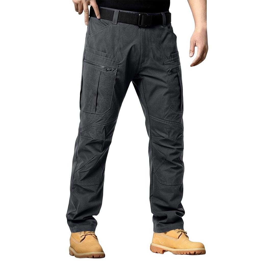 Men’s Cargo Pants Multi Pocket Lightweight Outdoor Pants with Adjustable Waistband