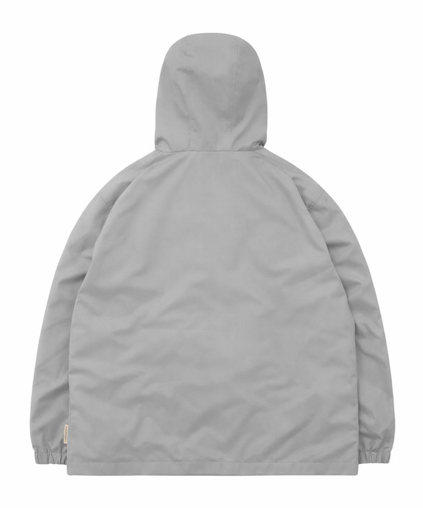 Lengagement Small Heart Ripstop Anorak Hooded Windbreaker [Grey]