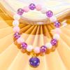 Cute Cartoon Women Bracelet, Beaded Design with Alloy Unicorn, Mermaid and Shell Charm, High Texture Daily Hand Ornaments