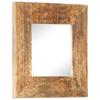 Hand Carved Mirror 50x50x2.5 cm Solid Mango Wood