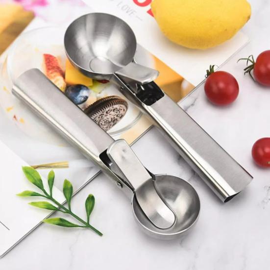 Fruit Baller Stainless Steel Fruit Scooper Easy To Operate One-Click Digging Comfortable Grip Kitchen Fruit Ball Maker