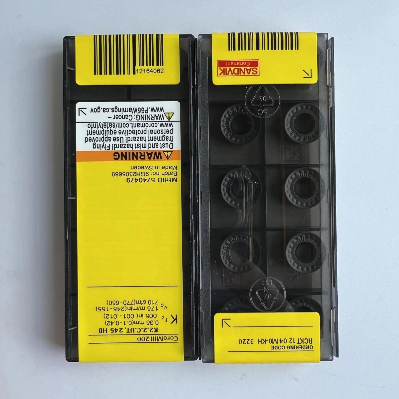 

Original Sandvik / RCKT1204M0-KH 3220 / CNC lathe carbide blade 10 PCS