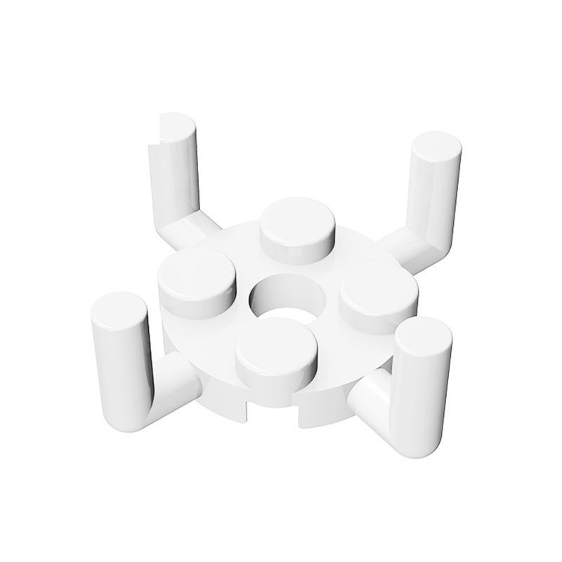 MOC 10PCS 98284 Round 2x2 With Pin Holes Building Blocks Kit Plate 4 Bars Bricks Particle DIY Toys Children Birthday Xmas Gifts