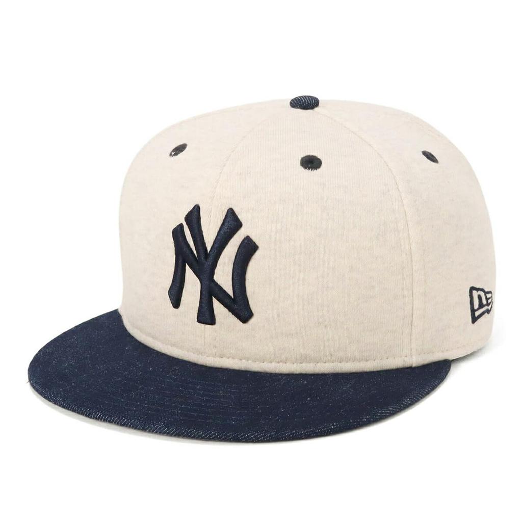 New Era 59FIFTY MLB NY Size 7 5950 OATMEAL NEYYAN OAT NER36C1460 Two-Tone Oatmeal/Navy Cap, 3/4, IND, 14388837,