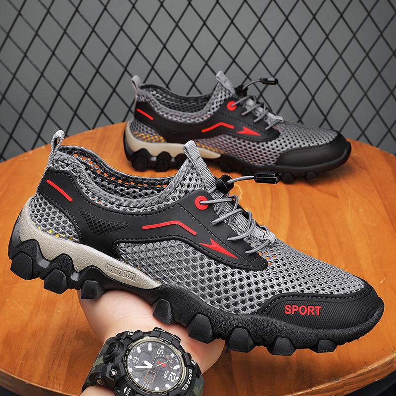 New summer sandals men's mesh thin breathable casual shoes men's outdoor sports shoes travel hiking shoes