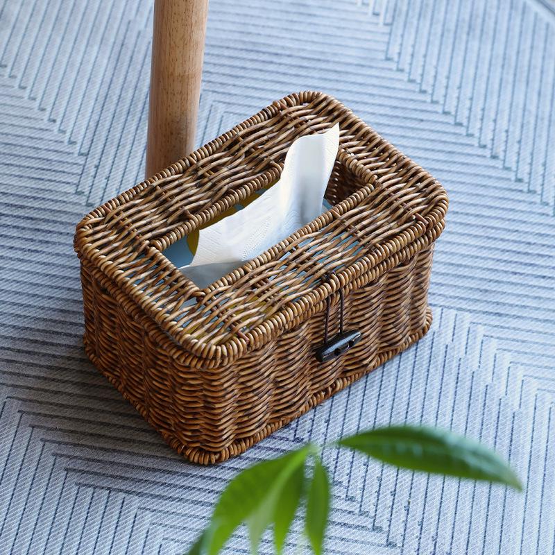 Nordic Style Multifunctional Tissue Box & Remote Control Organizer