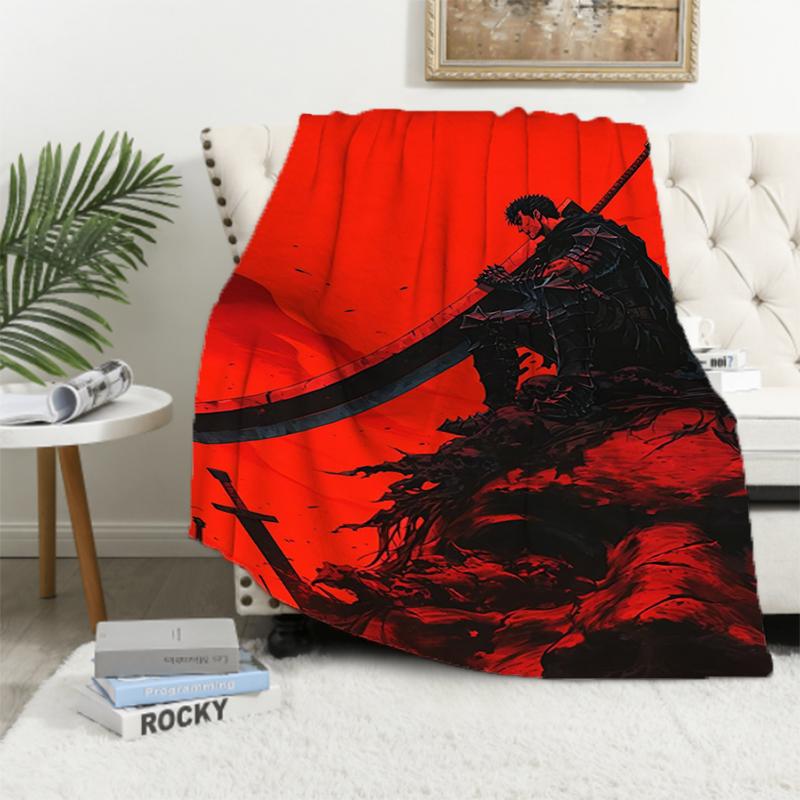 1 pezzo Giappone Anime Berserk Coperta Microfibra Biancheria da Letto Coperta da Campeggio Lusso Soffice Portatile Ufficio Ipoallergenica Flanella