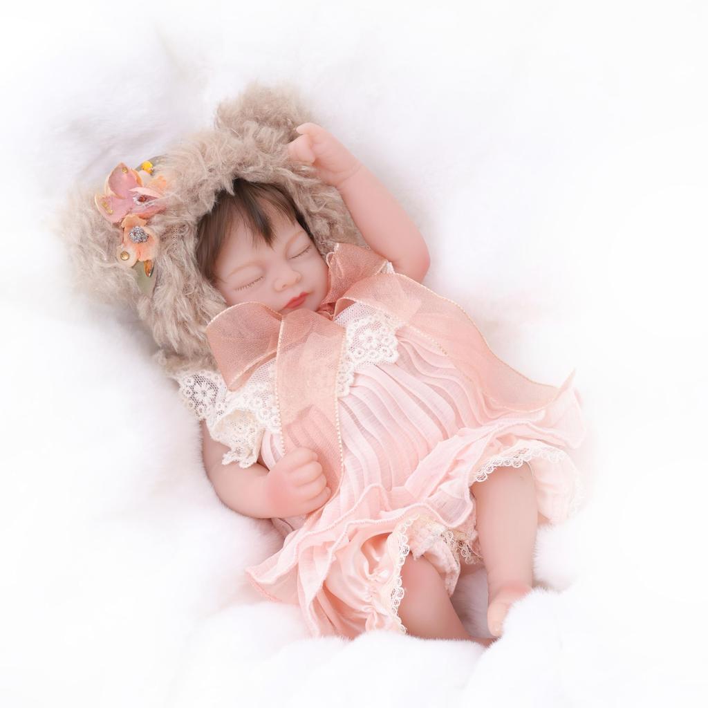 Cloveray 30cm Reborn Doll 12-inch Baby Doll Interactive Baby Doll Realistic and posable body, removable clothing, water play safe Perfect doll for