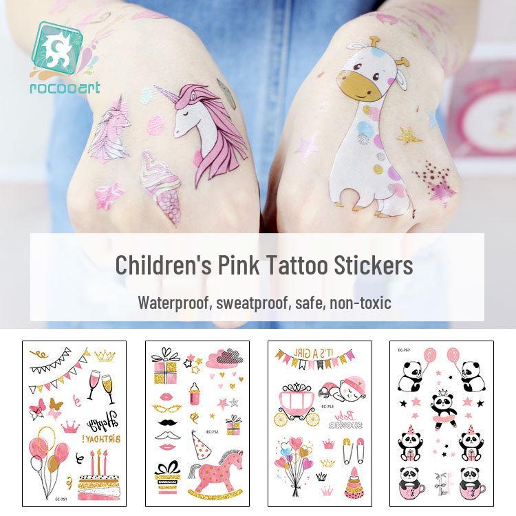 Children's Waterproof Princess Cartoon Tattoo Stickers for Birthday Parties