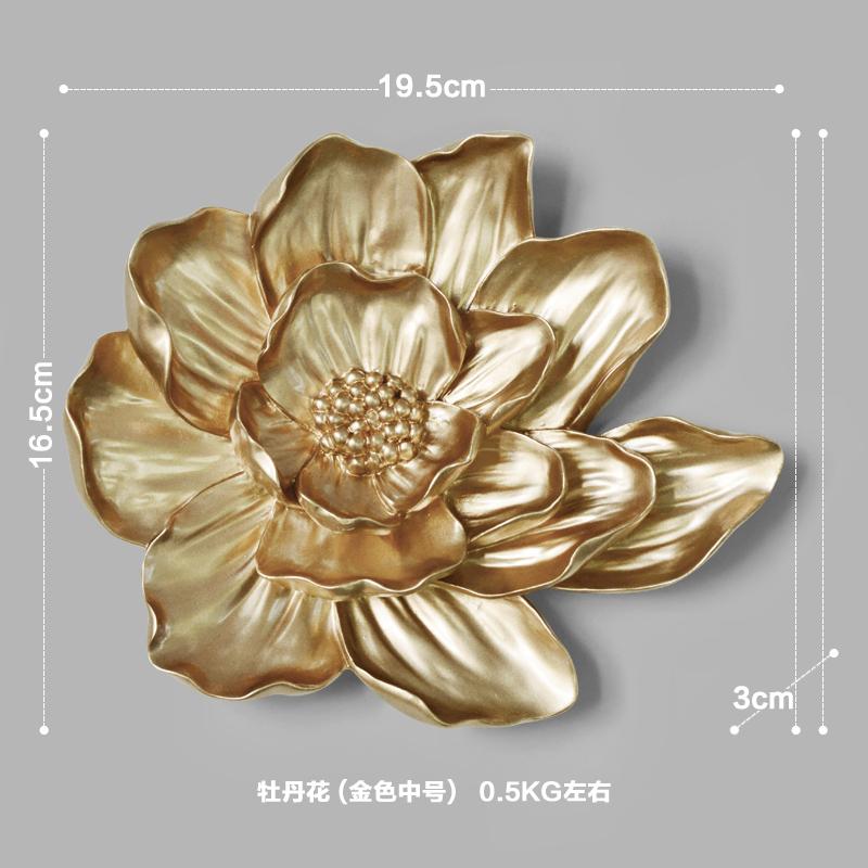 Creative Flower Style Wall Resin Retro Living Room Goldfish Pendant Porch Wall Decoration Wall Decoration Home Decoration