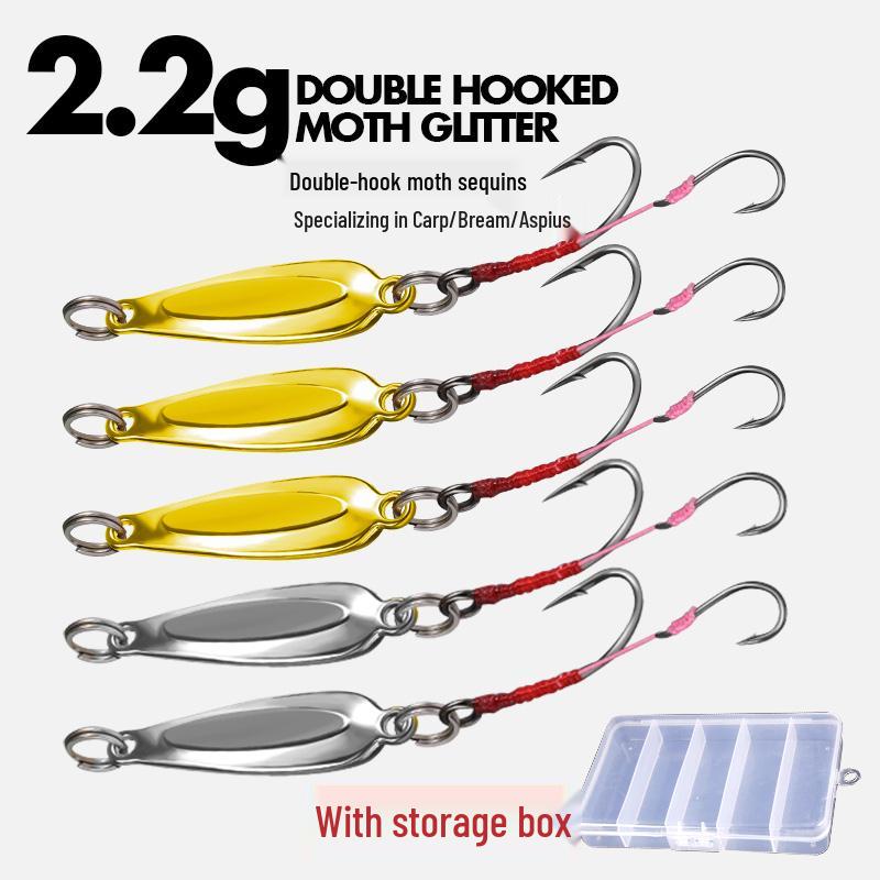 Meteorite Stone Micro Lure: Spinning Sunflower Seed Sequin Hook for Fly Fishing, Rigged for Mandarin Fish with White Stripes