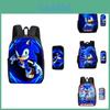 Zestaw plecakowy Sonic The Hedgehog z piórnikiem Oddychający Lekki Oxford Na Szkolne Podstawy