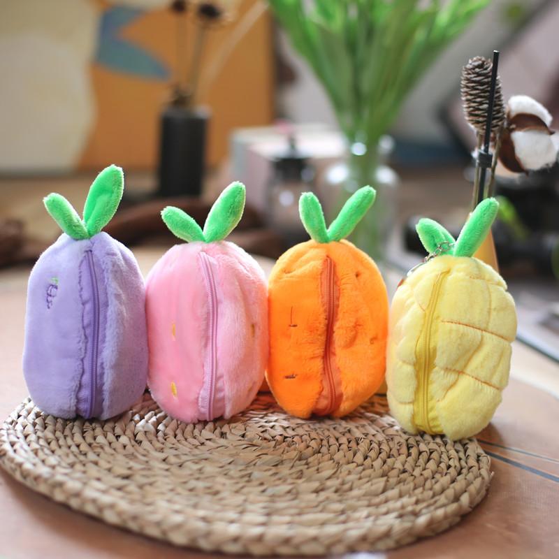 Non-Toxic Funny Joy Kawaii Fruit Bunny Plush Toy Cute Carrot Strawberry Turn Funny Joy Rabbit Plush Toy Kids Birthday Christmas Gift