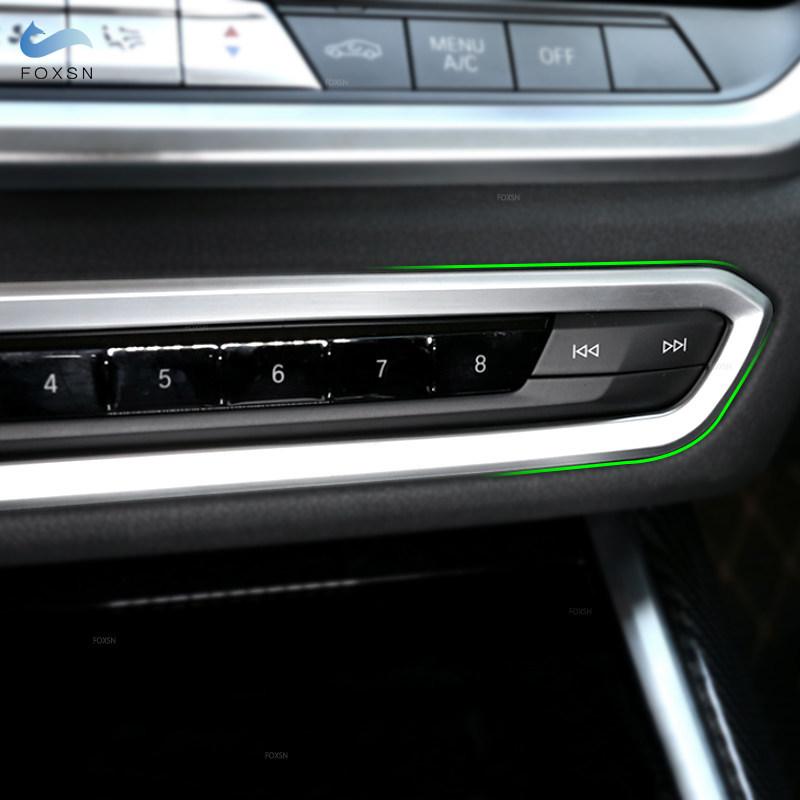 For BMW 3 Series G20 G28  ABS Chrome Car Interior Center Console Panel Volume Control Frame Cover Protective Trim