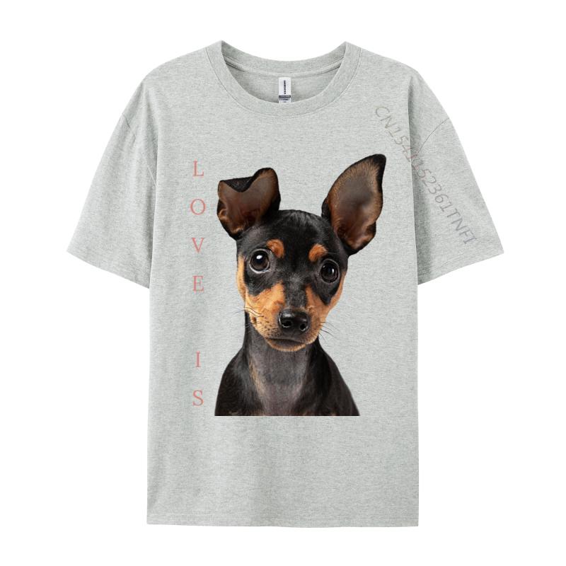 Maglietta Pinscher Nano Mamma Papà del Cane T-shirt Amore Cucciolo Magliette per Animali Domestici Ultimo Modello Camisa Manica Corta Magliette Unisex Top Casual T-shirt