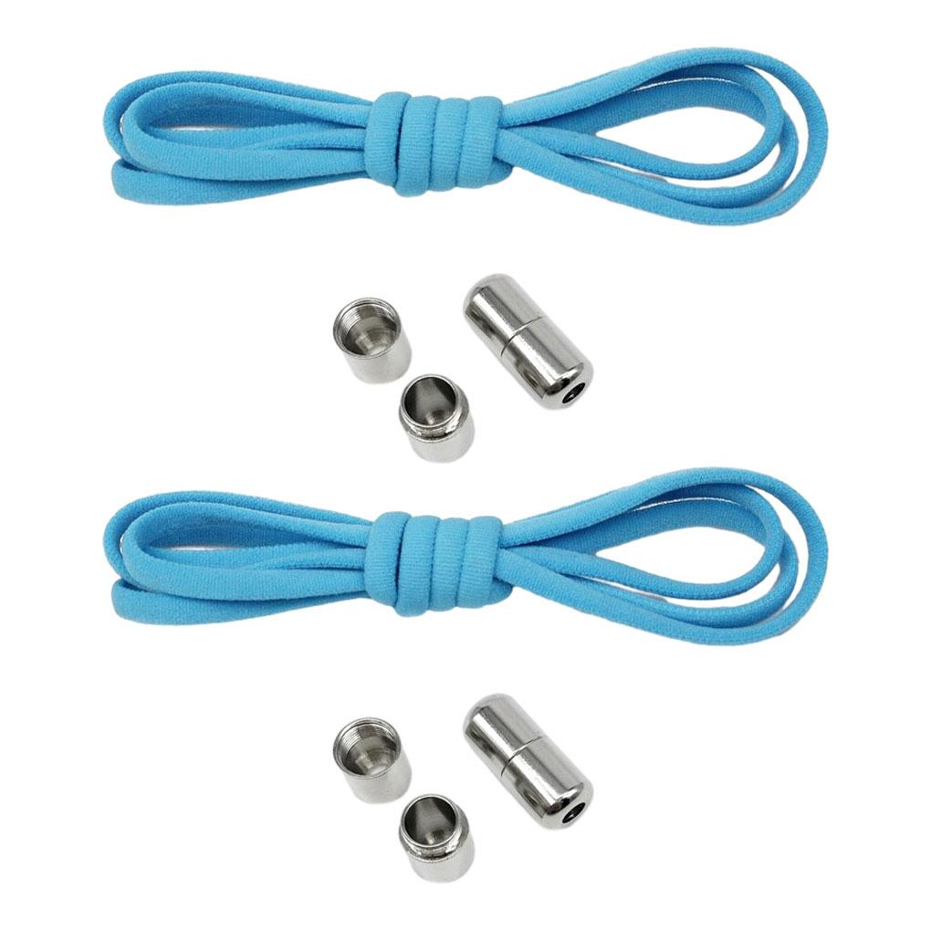 2 Pieces Children Sneakers Shoelace Solid Color Shoe Lace Reusable Washable Elastic Shoes String Footwear Accessories