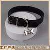 Bone Tag Leather Choker, Couple Minimal Design Adjustable Neck Collar Cosplay Accessory