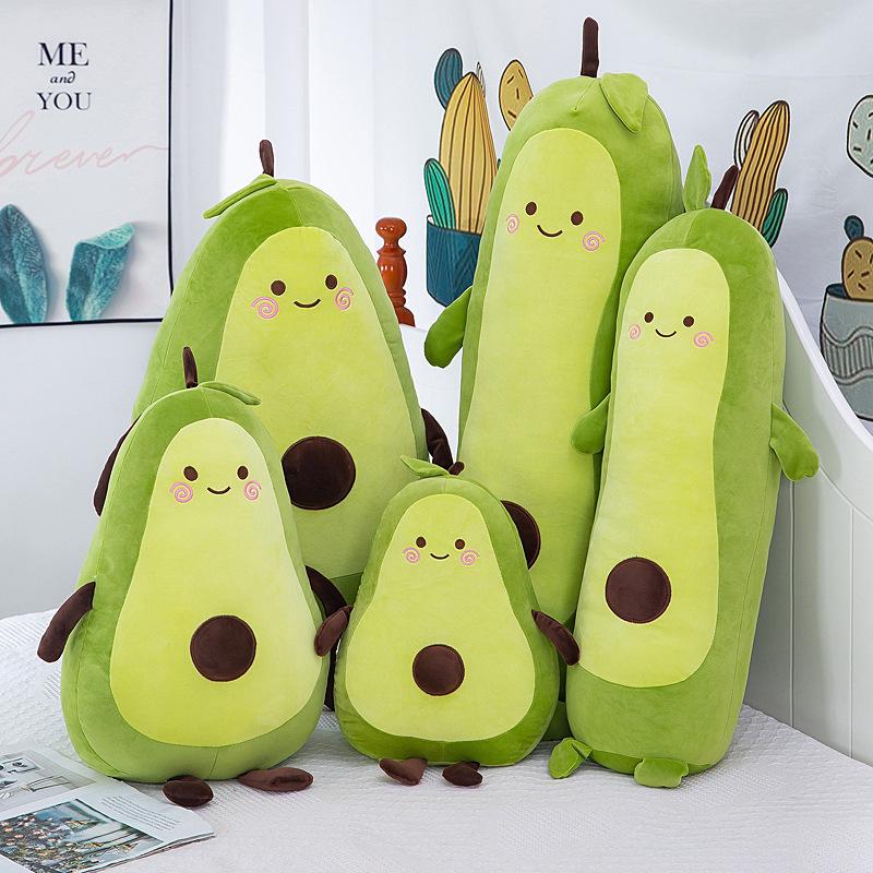 Avocado Plush Hugging Pillow - Green Fruit Doll Sleep Cushion