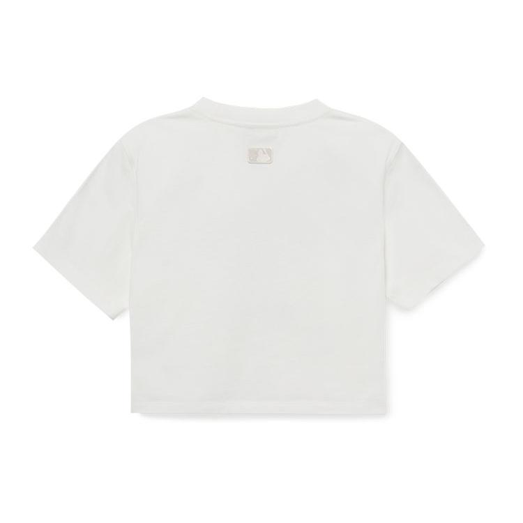 New MLB Crop Tops Women's White 3FTSV0733-43WHS
