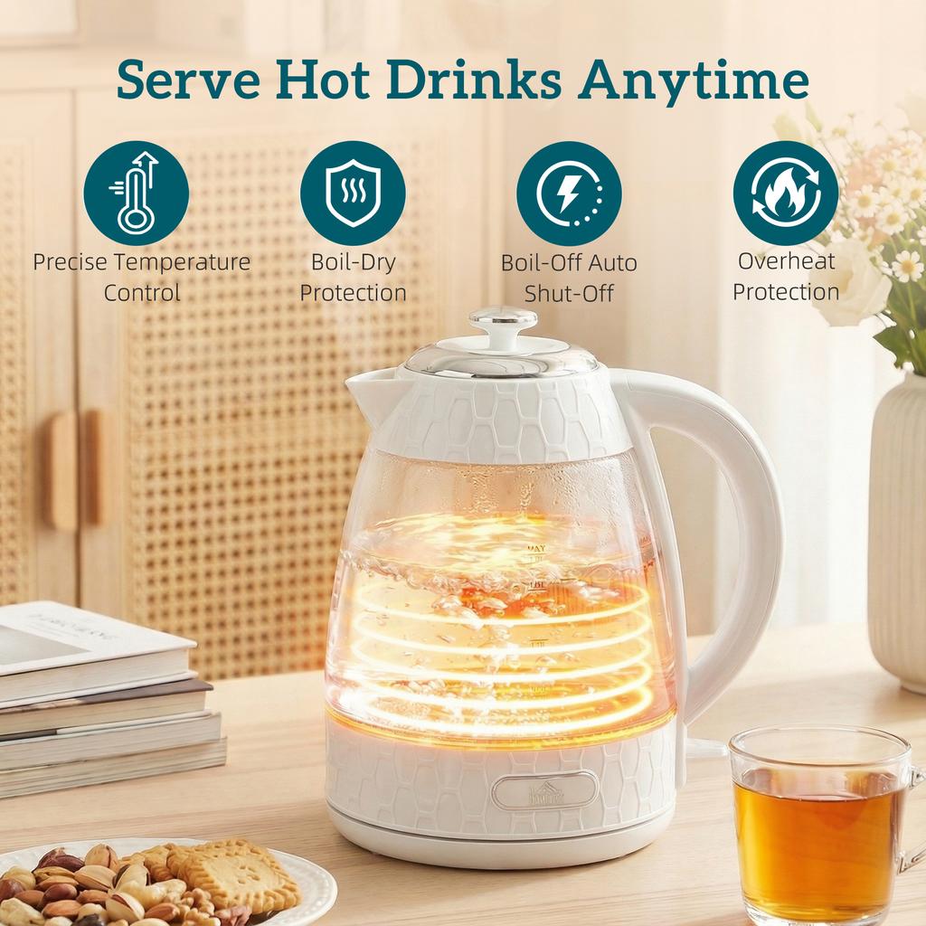 Kettle and Toaster Set, 1.7L 3000W Rapid Kettle with Limescale Filter, 2 Slice Toaster with 7 Browning Controls, Cream