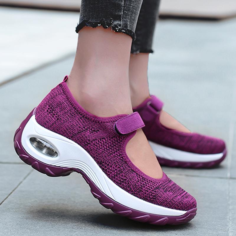 Damskie Sneakersy Letnie Siateczkowe Sportowe Damskie Buty Białe Tenisowe Sneakersy na Platformie Damskie Amortyzowane Wygodne Damskie Mokasyny