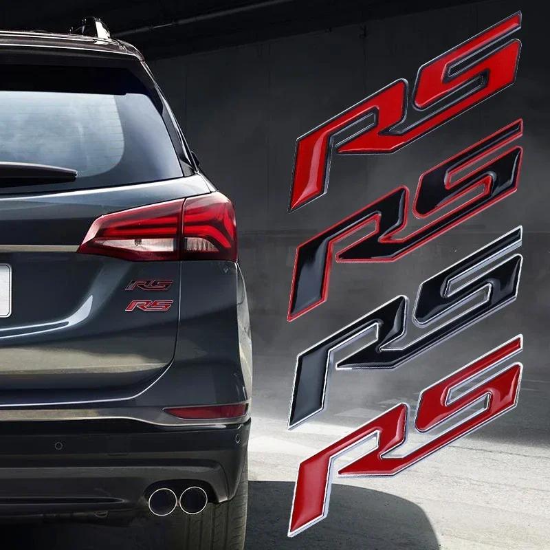 1pcs 3D Car Accessories Metal Sticker RS Logo Emblem Trunk Badge Auto Decals For Chevrolet Captiva Aveo Trax Cruze Malibu