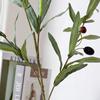 4 Fork Artificial Olive Branch Plastic Fake Plant Simulated Olive Leaf  Wedding Decor
