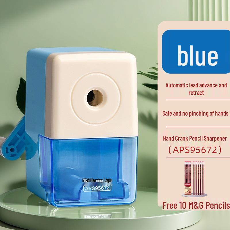 Automatic & Manual Pencil Sharpener for Kids – Morning Light Lead Feed & Retract