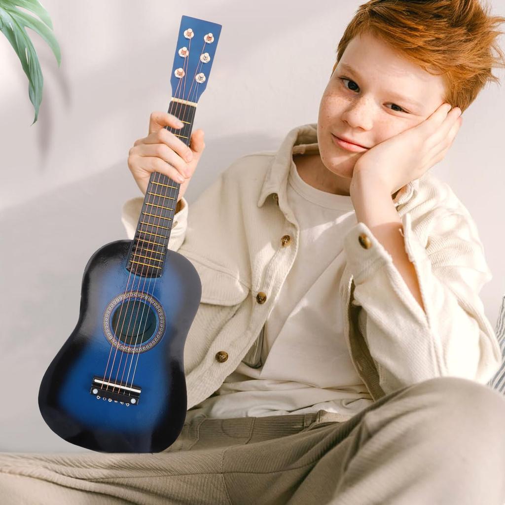 Chitarra per Principianti 23 Pollici Piccola Chitarra Legno Classico Strumento Musicale Giocattolo Per Bambini/Ragazze/Ragazzi/Principianti Chitarra a 6 Corde