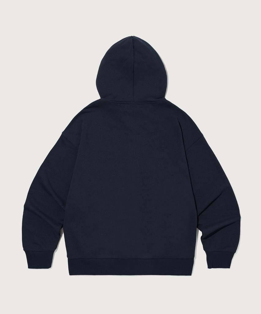 Champion Small Logo Loose Fit Zip-Up Hoodie Navy