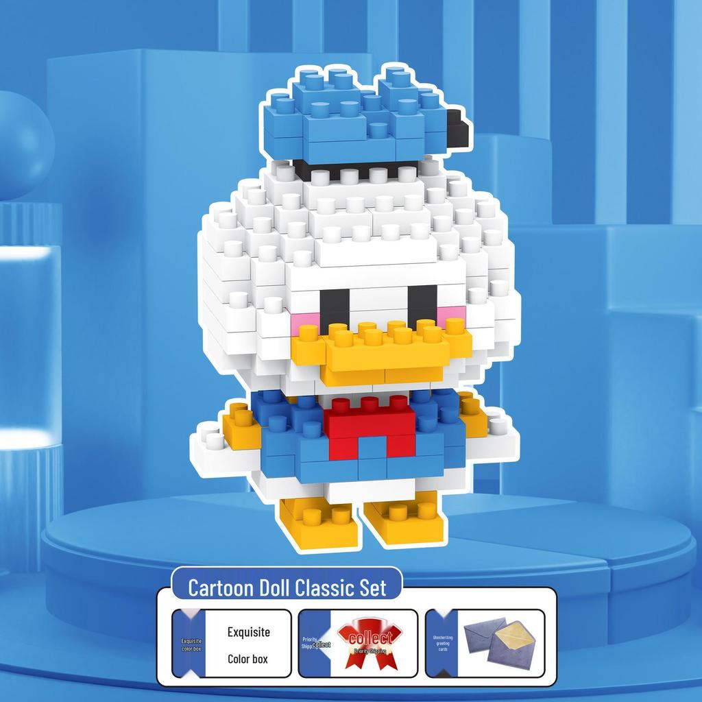 Figuras de Desenho Animado de Micro Partículas Compatíveis com LEGO - Brinquedo de Montagem Educacional para Crianças Caixa Surpresa Ornamentos