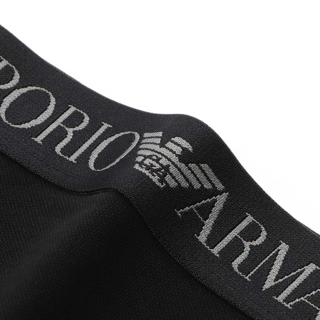 Emporio Armani STRETCH PIQUET Boxer Shorts, Front Closure, Men's, EU Size, 54095319, M (EU Size), Size 98 (Black)